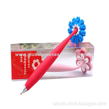 Custom Cheap Cute Durable Cartoon Promotional Soft PVC Magnet Pens
